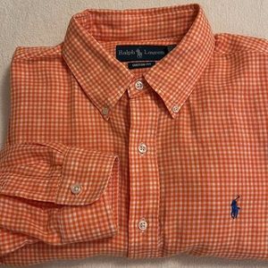 Ralph Lauren Long Sleeve Gingham Plaid Shirt.